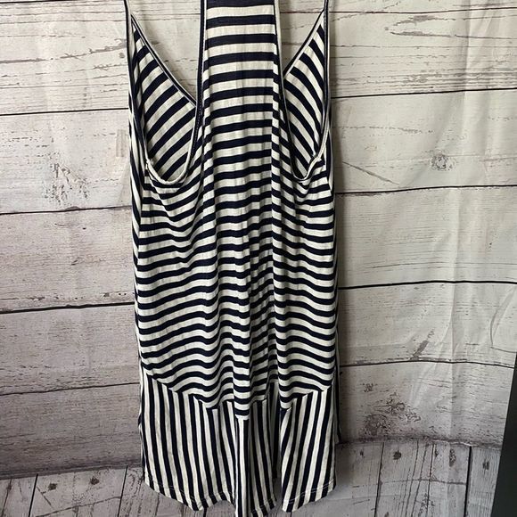 Soft joie navy razor back stripped tank small - Picture 4 of 7